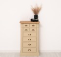 Comoda cu 8 sertare, blat stejar, Colectia Directoire de la Rustic Butique PS486 - Culoare Top_P089 - Culoare Corp_P032 - DUBLU COLOR