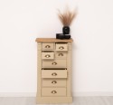 Comoda cu 8 sertare, blat stejar, Colectia Directoire de la Rustic Butique PS486 - Culoare Top_P089 - Culoare Corp_P032 - DUBLU COLOR