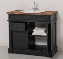 Dulap baie ornamentat pentru lavoar cu 3 sertare si 1 usa - lavoarul nu este inclus in pret de la Rustic Butique PS543 - Culoare Top_P064 - Culoare Corp_P003 - DUBLU COLOR