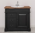 Dulap baie ornamentat pentru lavoar cu 3 sertare si 1 usa - lavoarul nu este inclus in pret de la Rustic Butique PS543 - Culoare Top_P064 - Culoare Corp_P003 - DUBLU COLOR