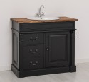 Dulap baie ornamentat pentru lavoar cu 3 sertare si 1 usa - lavoarul nu este inclus in pret de la Rustic Butique PS543 - Culoare Top_P064 - Culoare Corp_P003 - DUBLU COLOR