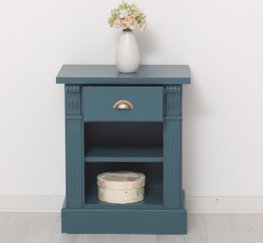 Noptiera cu 1 sertar si 1 polita, Colectia Directoire de la Rustic Butique PS428 - Culoare_P051 - VOPSIT