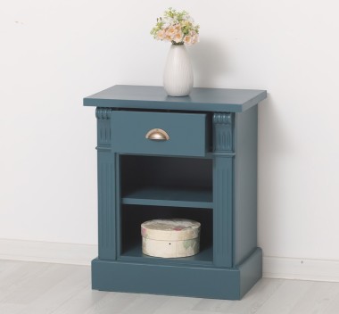 Noptiera cu 1 sertar si 1 polita, Colectia Directoire de la Rustic Butique PS428 - Culoare_P051 - VOPSIT
