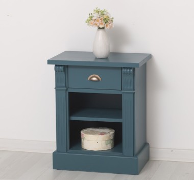 Noptiera cu 1 sertar si 1 polita, Colectia Directoire de la Rustic Butique PS428 - Culoare_P051 - VOPSIT