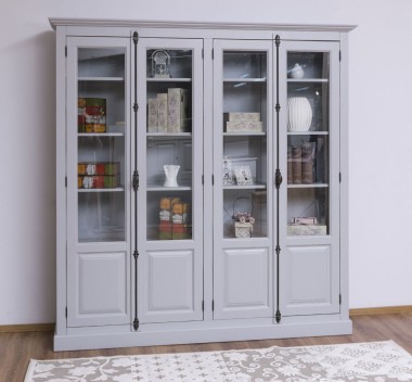 Vitrina dubla cu 4 usi, cu tija de la Rustic Butique PS406 - Culoare_P010A - VOPSIT ANTICHIZAT