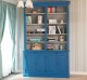 Biblioteca cu 4 usi BAS + etajera dubla SUP de la Rustic Butique PS405BAS+SUP - Culoare Ext._P045 / Culoare Int._P010 - DUBLU COLOR