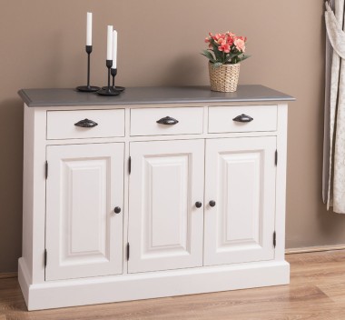 Dulap cu 3 usi si 3 sertare de la Rustic Butique PS433 - Culoare Top_P022 - Culoare Corp_P015A - DUBLU COLOR