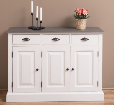 Dulap cu 3 usi si 3 sertare de la Rustic Butique PS433 - Culoare Top_P022 - Culoare Corp_P015A - DUBLU COLOR