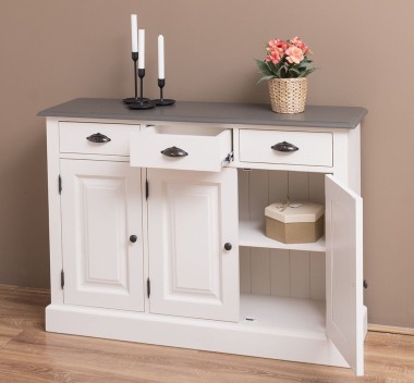 Dulap cu 3 usi si 3 sertare de la Rustic Butique PS433 - Culoare Top_P022 - Culoare Corp_P015A - DUBLU COLOR