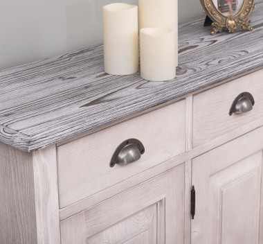Dulap cu 3 usi si 3 sertare de la Rustic Butique PS433 - Culoare Top_P065  - Culoare Corp_P080 - PERIAT ADANC