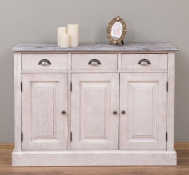 Dulap cu 3 usi si 3 sertare de la Rustic Butique PS433 - Culoare Top_P065  - Culoare Corp_P080 - PERIAT ADANC