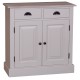 Dulap cu 2 usi si 2 sertare, blat stejar de la Rustic Butique PS432 - Top Culoare_P035 - Corp Culoare_P024 - DUBLU COLOR