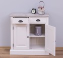 Dulap cu 2 usi si 2 sertare, blat stejar de la Rustic Butique PS432 - Culoare Top_P067 - Culoare Corp_P015 - DUBLU COLOR