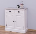 Dulap cu 2 usi si 2 sertare, blat stejar de la Rustic Butique PS432 - Culoare Top_P067 - Culoare Corp_P015 - DUBLU COLOR