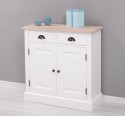 Dulap cu 2 usi si 2 sertare, blat stejar de la Rustic Butique PS432 - TopOak - Culoare Top_P035 - Culoare Corp_P004 - DUBLU COLOR