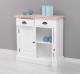 Dulap cu 2 usi si 2 sertare, blat stejar de la Rustic Butique PS432 - TopOak - Culoare Top_P035 - Culoare Corp_P004 - DUBLU COLOR