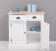 Dulap cu 2 usi si 2 sertare, blat stejar de la Rustic Butique PS432 - TopOak - Culoare Top_P035 - Culoare Corp_P004 - DUBLU COLOR