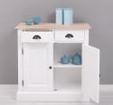 Dulap cu 2 usi si 2 sertare, blat stejar de la Rustic Butique PS432 - TopOak - Culoare Top_P035 - Culoare Corp_P004 - DUBLU COLOR