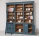 Biblioteca mare cu 4 usi, 1 polita BAS + etajera tripla SUP de la Rustic Butique PS321BAS+SUP - Culoare Ext._P051 / Culoare Int._P001 - DUBLU COLOR