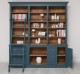 Biblioteca mare cu 4 usi, 1 polita BAS + etajera tripla SUP de la Rustic Butique PS321BAS+SUP - Culoare Ext._P051 / Culoare Int._P001 - DUBLU COLOR