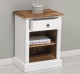 Noptiera cu 1 sertar si rafturi deschise de la Rustic Butique PS478 - Culoare Top_P064 - Culoare Ext._P030++P004A / Culoare Int._P064 - DUBLU COLOR
