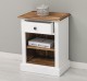 Noptiera cu 1 sertar si rafturi deschise de la Rustic Butique PS478 - Culoare Top_P064 - Culoare Ext._P030++P004A / Culoare Int._P064 - DUBLU COLOR