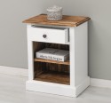 Noptiera cu 1 sertar si rafturi deschise de la Rustic Butique PS478 - Culoare Top_P064 - Culoare Ext._P030++P004A / Culoare Int._P064 - DUBLU COLOR