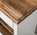 Noptiera cu 1 sertar si rafturi deschise de la Rustic Butique PS478 - Culoare Top_P064 - Culoare Ext._P030++P004A / Culoare Int._P064 - DUBLU COLOR