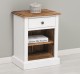 Noptiera cu 1 sertar si rafturi deschise de la Rustic Butique PS478 - Culoare Top_P064 - Culoare Ext._P030++P004A / Culoare Int._P064 - DUBLU COLOR