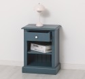 Noptiera cu 1 sertar si rafturi deschise de la Rustic Butique PS478 - Culoare_P051 - VOPSIT