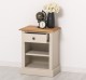 Noptiera cu 1 sertar si rafturi deschise de la Rustic Butique PS478 - Culoare Top_P002 - Culoare Corp_P024 - DUBLU COLOR