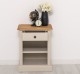 Noptiera cu 1 sertar si rafturi deschise de la Rustic Butique PS478 - Culoare Top_P002 - Culoare Corp_P024 - DUBLU COLOR