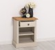 Noptiera cu 1 sertar si rafturi deschise de la Rustic Butique PS478 - Culoare Top_P002 - Culoare Corp_P024 - DUBLU COLOR