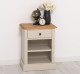 Noptiera cu 1 sertar si rafturi deschise de la Rustic Butique PS478 - Culoare Top_P002 - Culoare Corp_P024 - DUBLU COLOR