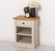 Noptiera cu 1 sertar si rafturi deschise de la Rustic Butique PS478 - Culoare Top_P002 - Culoare Corp_P024 - DUBLU COLOR