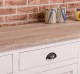 Bufet 3 usi, 3 sertare, blat stejar, BAS de la Rustic Butique PS403BAS - Culoare Top_P035 - Culoare Corp_P004 - DUBLU COLOR