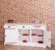Bufet 3 usi, 3 sertare, blat stejar, BAS de la Rustic Butique PS403BAS - Culoare Top_P035 - Culoare Corp_P004 - DUBLU COLOR