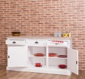 Bufet 3 usi, 3 sertare, blat stejar, BAS de la Rustic Butique PS403BAS - Culoare Top_P035 - Culoare Corp_P004 - DUBLU COLOR