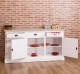 Bufet 3 usi, 3 sertare, blat stejar, BAS de la Rustic Butique PS403BAS - Culoare Top_P035 - Culoare Corp_P004 - DUBLU COLOR