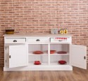 Bufet 3 usi, 3 sertare, blat stejar, BAS de la Rustic Butique PS403BAS - Culoare Top_P035 - Culoare Corp_P004 - DUBLU COLOR