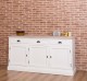 Bufet 3 usi, 3 sertare, blat stejar, BAS de la Rustic Butique PS403BAS - Culoare Top_P035 - Culoare Corp_P004 - DUBLU COLOR