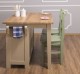 Insula bucatarie cu 2 usi, blat stejar de la Rustic Butique PS442 - Culoare Top_P061 - Culoare Corp_P032 - DUBLU COLOR