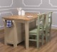 Insula bucatarie cu 2 usi, blat stejar de la Rustic Butique PS442 - Culoare Top_P061 - Culoare Corp_P032 - DUBLU COLOR