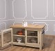 Insula bucatarie cu 2 usi, blat stejar de la Rustic Butique PS442 - Culoare Top_P061 - Culoare Corp_P032 - DUBLU COLOR