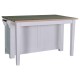 Insula bucatarie cu 2 usi, blat stejar de la Rustic Butique PS442 - Culoare Top_P035 - Culoare Corp_P004 - DUBLU COLOR