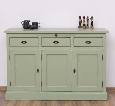 Bufet cu 3 usi si 3 sertare, BAS de la Rustic Butique PS232BAS - Culoare Ext._P054 / Culoare Int._P004 - DUBLU COLOR