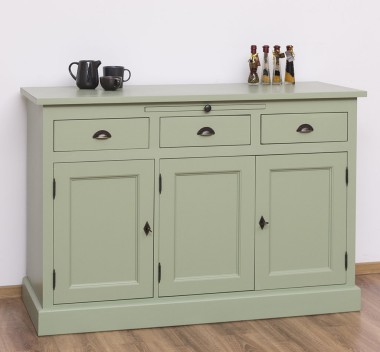 Bufet cu 3 usi si 3 sertare, BAS de la Rustic Butique PS232BAS - Culoare Ext._P054 / Culoare Int._P004 - DUBLU COLOR