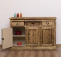 Bufet cu 3 usi si 3 sertare, BAS de la Rustic Butique PS232BAS - Culoare Ext._P064 / Culoare Int._P032 - DUBLU COLOR