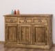 Bufet cu 3 usi si 3 sertare, BAS de la Rustic Butique PS232BAS - Culoare Ext._P064 / Culoare Int._P032 - DUBLU COLOR