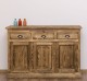 Bufet cu 3 usi si 3 sertare, BAS de la Rustic Butique PS232BAS - Culoare Ext._P064 / Culoare Int._P032 - DUBLU COLOR
